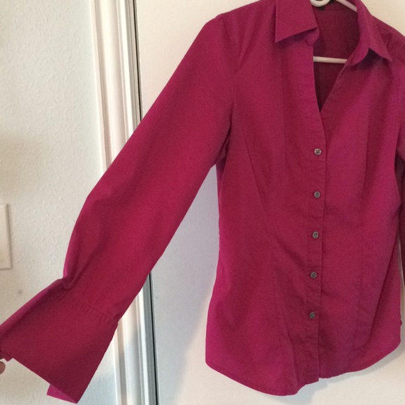 ! Pink Button Up Blouse - Picture 3 of 6